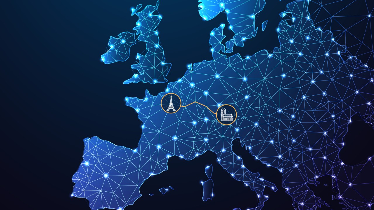 Europa Map Paris Munich Quantum Workshop