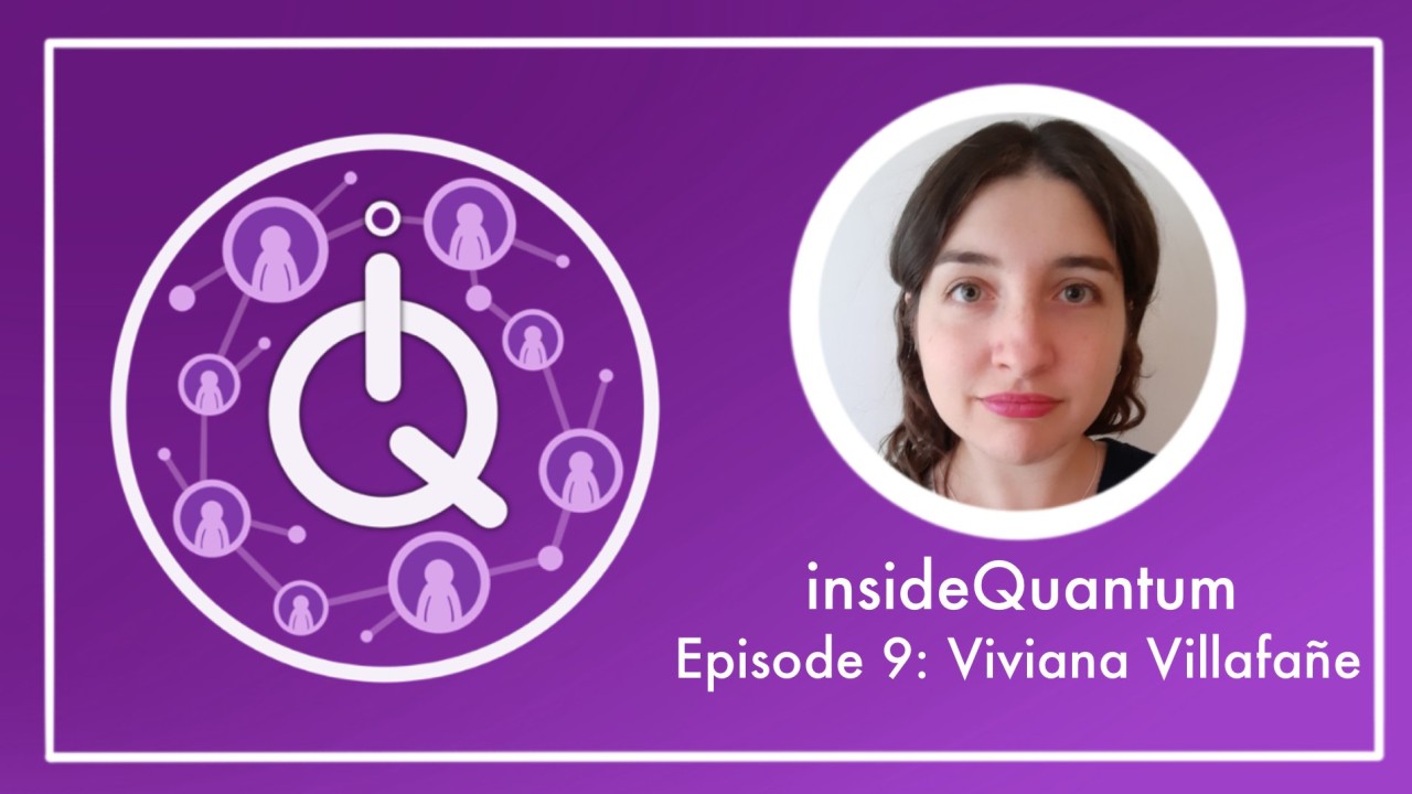 insideQuantum podcast logo and a headshot of Viviana Villafañe