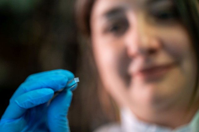 A close-up of a quantum diamond